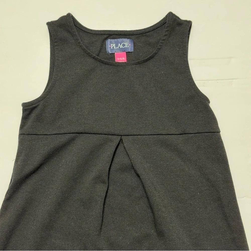 Size S 5/6 The Children’s Place Girls Black Uniform Pont Knit Jumper
